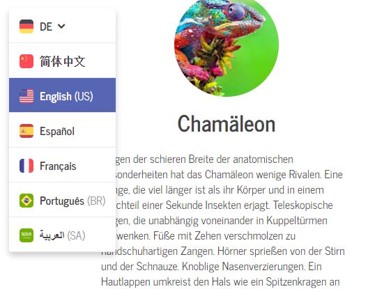 Language translations with JQuery